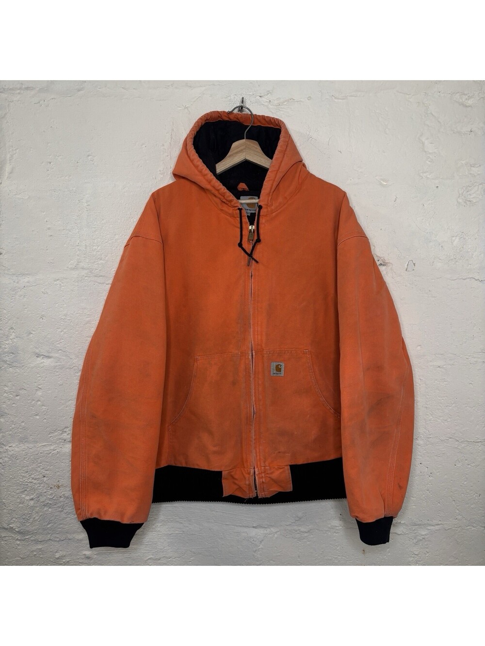 Vintage Carhartt Quilted Hooded Active Jacket “Blaze Orange”